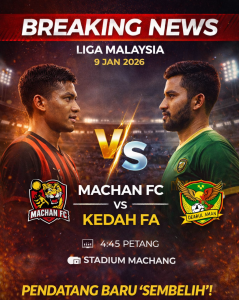 machan vs kedah 9.1.2026